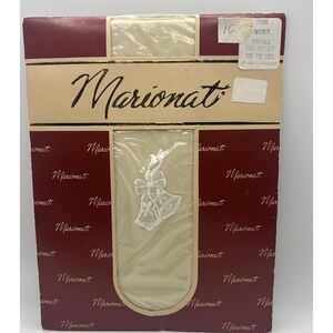 Vitg Deadstock Pantyhose Small Marionat 1984 Ivory Packaging Fair